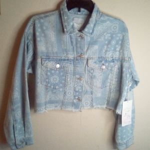 Nwt Angel Kiss Los Angeles Distress Crop Bandana D